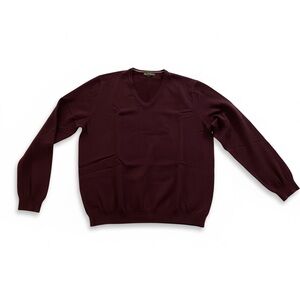 Men's Purple V-Neck Sweater